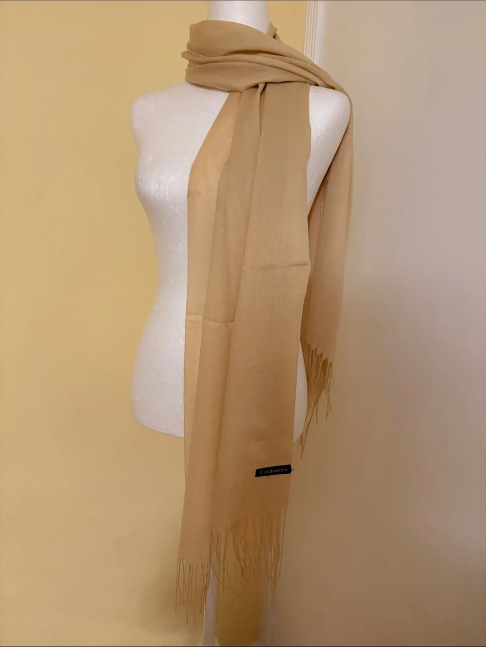 New Scarf - Tan Wrap  27” X  68” In